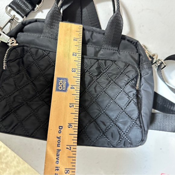 Sol and Selene Rejoice Black Quilted Crossbody Bag Top Handle Medium Bag Purse - Picture 12 of 12